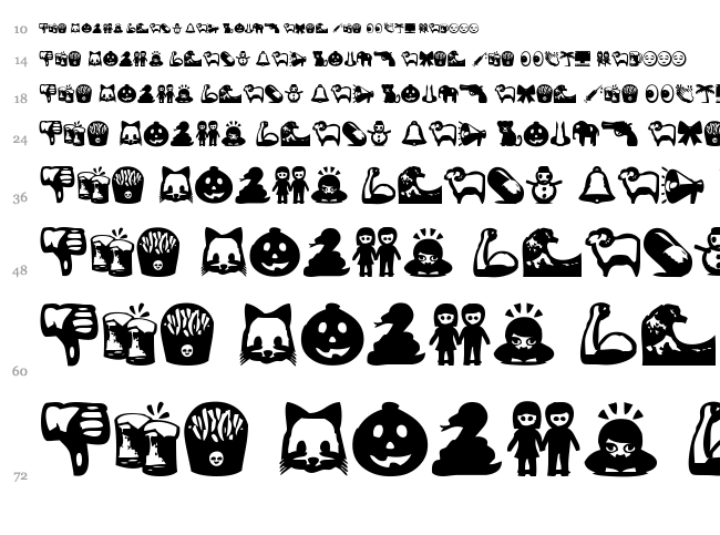 Whatsapp emoticons font waterfall